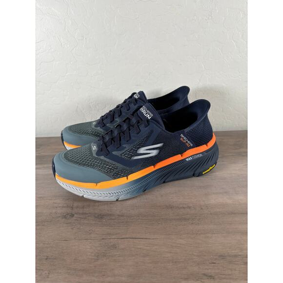 Men Shoes‎ SKECHERS Hands Free Slip-ins Navy Orange Max Cushion Premier 2.0 Sz 9 main image 4